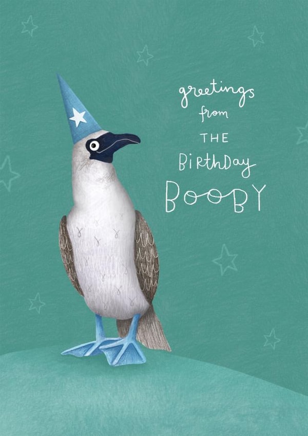 twitcher blue footed booby Birthday Card 10763 created by Nic Allan