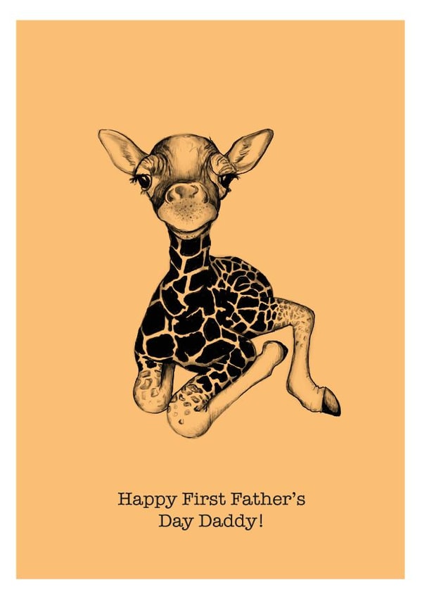 Hand Drawn First Father's Day Card created by Zoe-Claire
