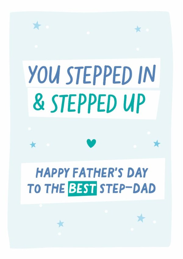 Stepped up adult Father's Day Card 9298 created by Percy & Pearl