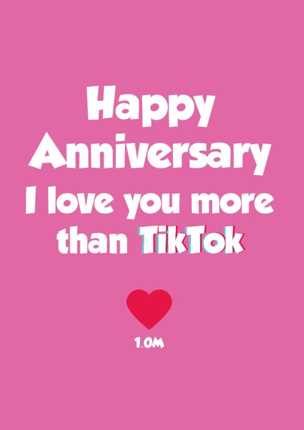 tiktok more than Anniversary Card 17846 created by Tickled Pink