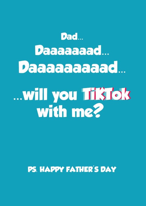 tiktok adult Father's Day Card 17847 created by Tickled Pink