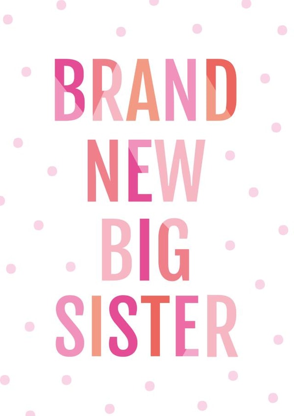 New sister children's card created by Sarah Corcoran 