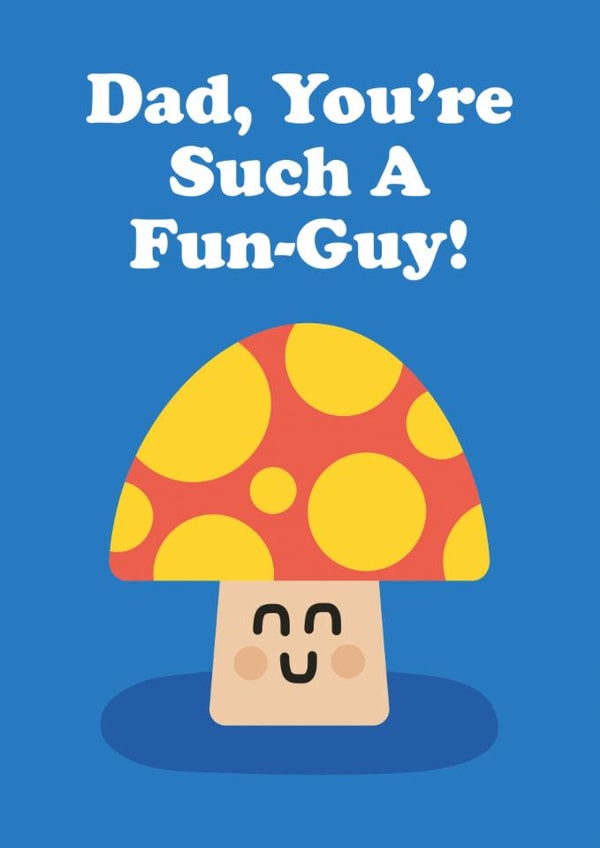 Fun-Guy Mushroom Father's Day Card created by Studio Boketto