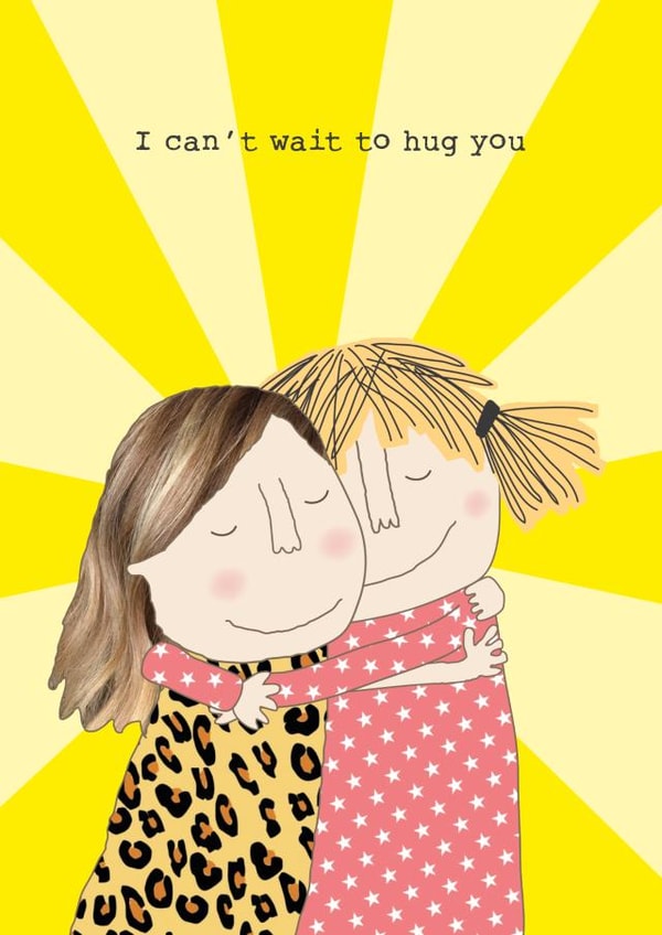 I can't wait to hug you card created by Rosie Made A Thing