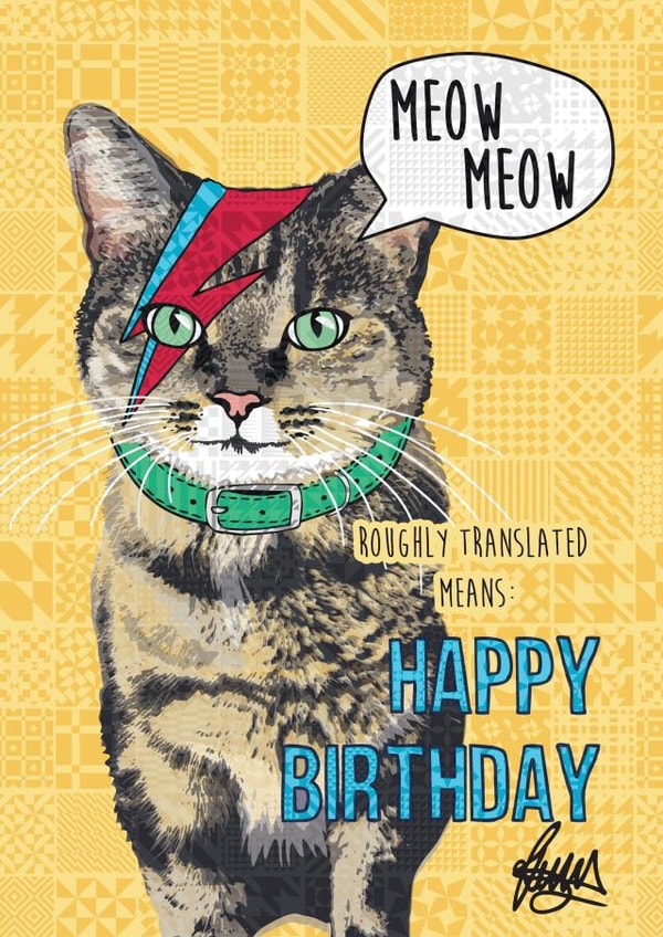 Bowie tabby cat Card 23959 created by Rose Hill Designs
