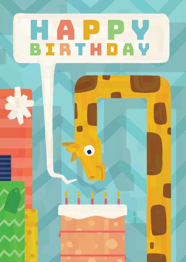 Children's Happy Giraffe Birthday Card created by Kyle Prior