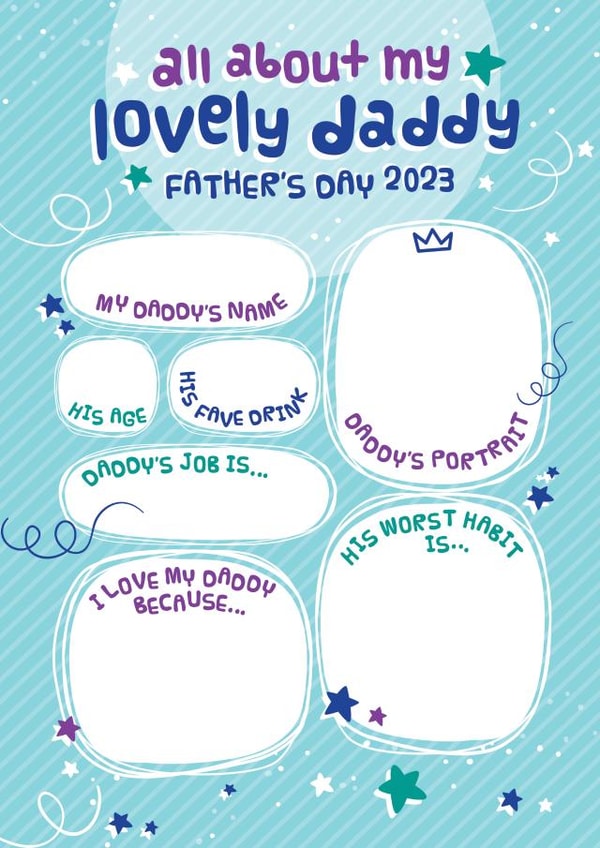 DIY All About Daddy Father's Day Card 2023 created by Mrs Best Paper Co.