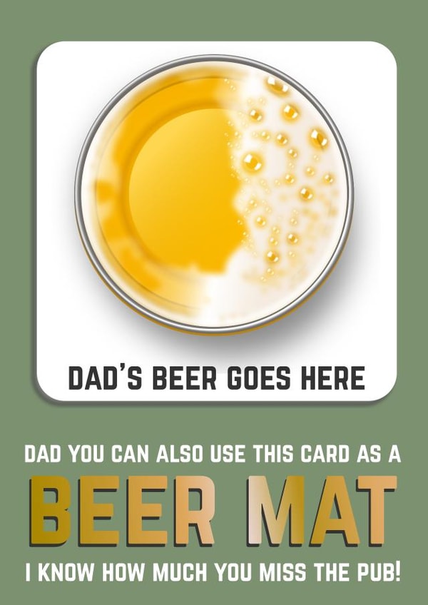 Dad's beer goes here Father's Day card created by Doodle Dot Design Co