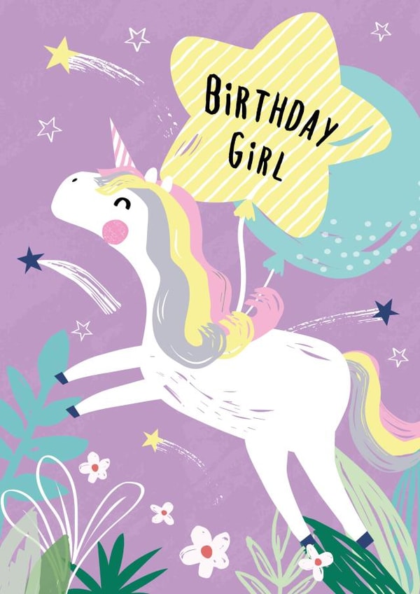 unicorn female Birthday Card 16453 created by Jessica Eyre