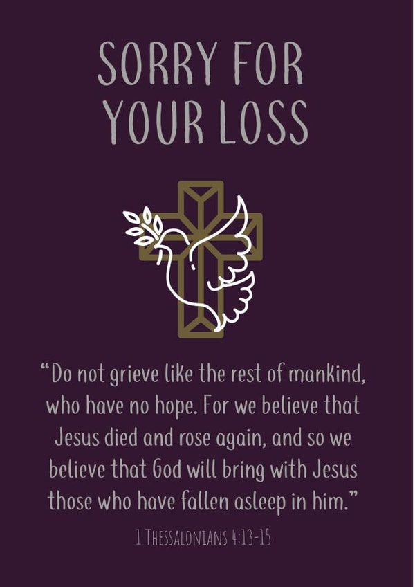 bereavement christian Sympathy Card 16746 created by Christian Gift Store