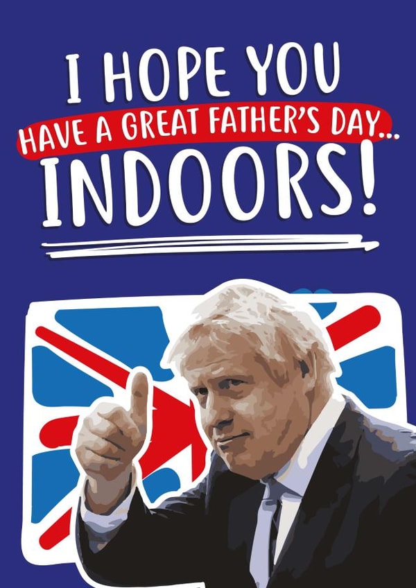 Boris Johnson Father's Day Card created by @linesbehind