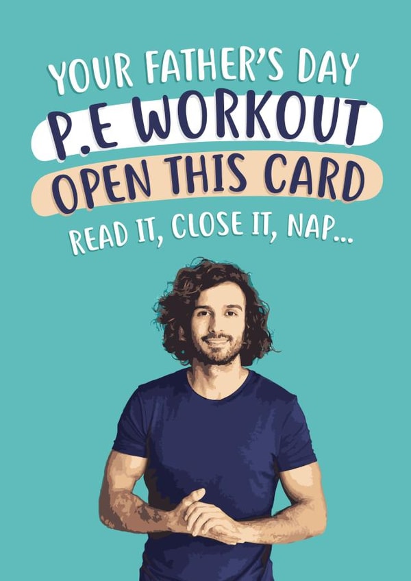 joe wicks workout Father's Day Card 33611 created by @linesbehind
