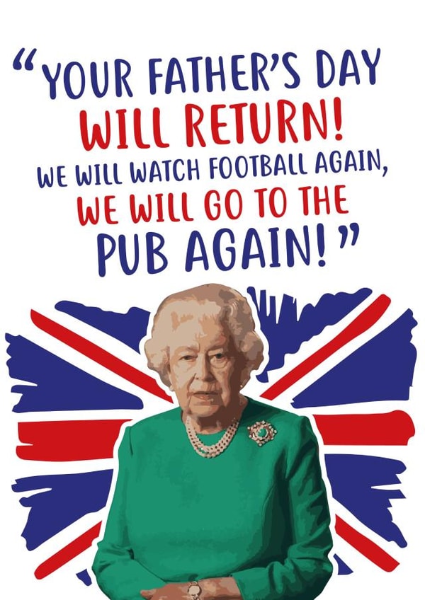 Queen Father's Day card created by @linesbehind