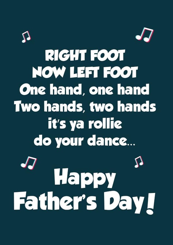 tiktok dancechallenge Father's Day Card 17857 created by Tickled Pink