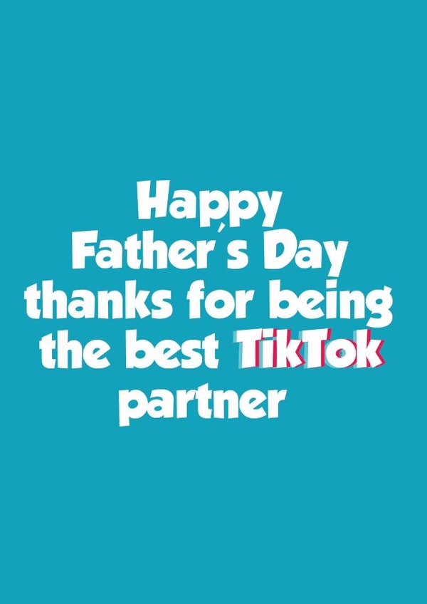 tiktok dancechallenge Father's Day Card 17858 created by Tickled Pink