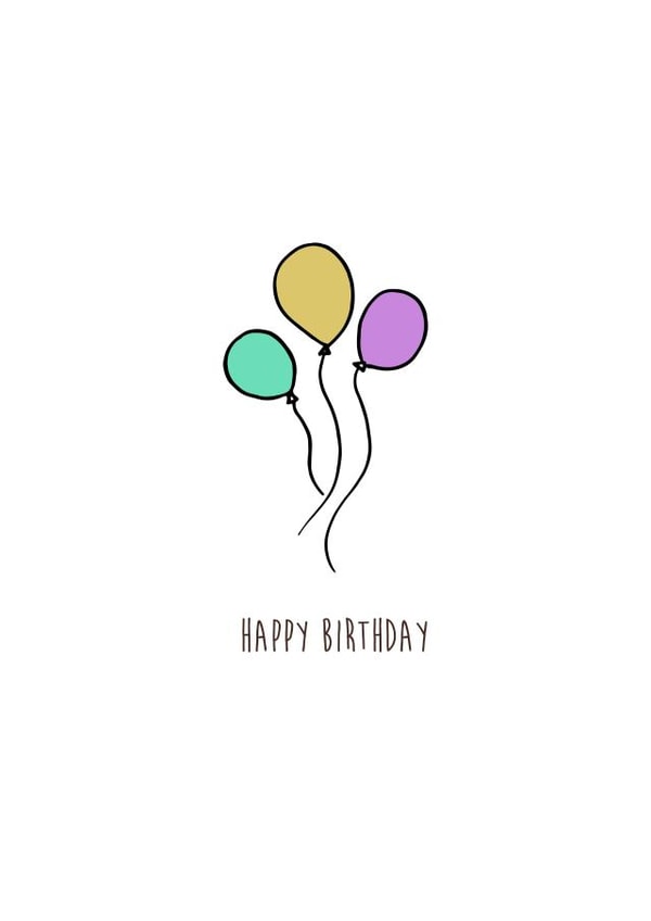 balloons simple Birthday Card 23219 created by Aysha Samrin