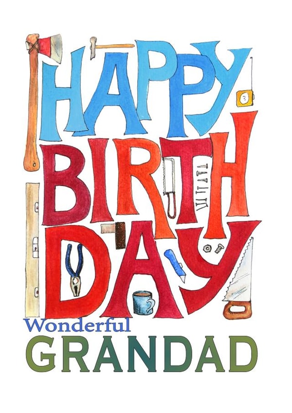 grandad wonderful Birthday Card 6856 created by Nancy Alford