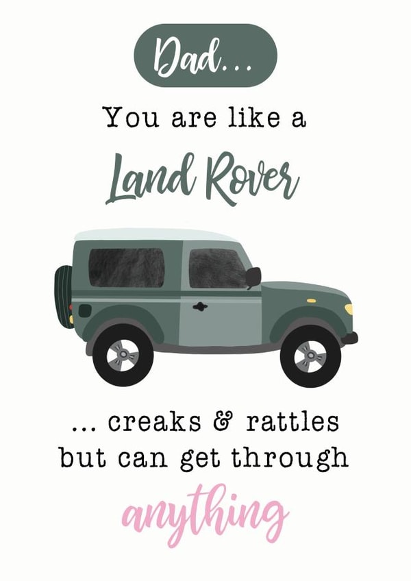 land rover classic Father's Day Card 6399 created by Nicole Julia