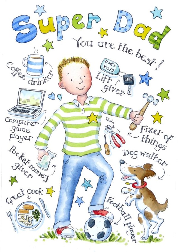 dad super Father's Day Card 41083 created by Kate Garrett