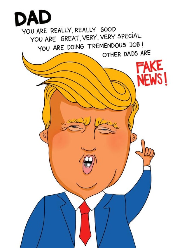 Donald Trump Father's Day card 1001 created by Kasia Cards