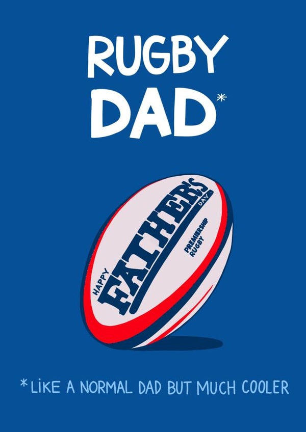 rugby sport Father's Day Card 3358 created by Kasia Cards
