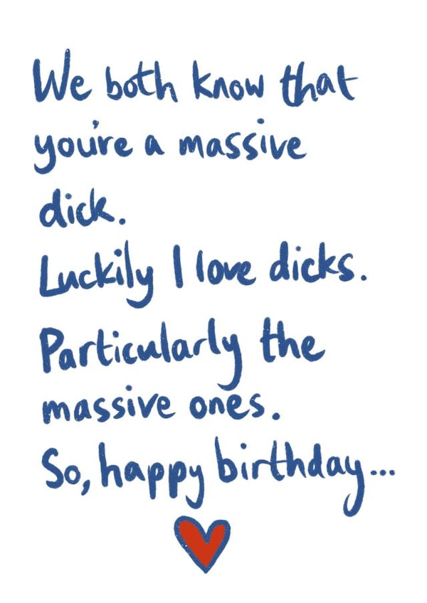 dick massive Birthday Card 16311 created by Phil Sterne