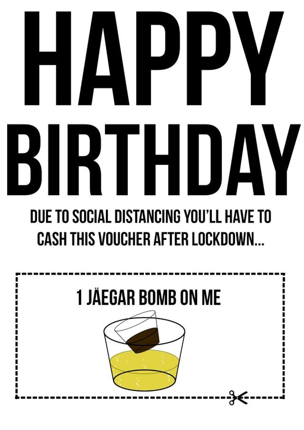 lockdown birthday Birthday Card 30746 created by Coral Ridley