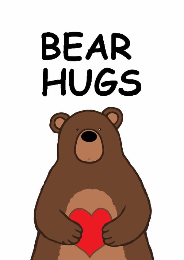 bear hugs Love & Friendship Card 13158 created by CARDTOON