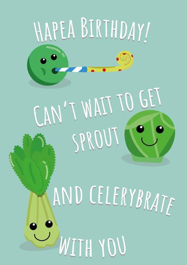 pun vegetables Birthday Card 17529 created by Wendy Finn