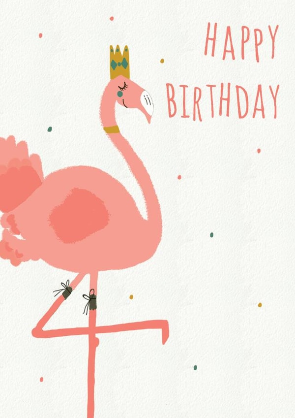 Happy Birthday Flamingo Card 42798 created by Annabel Collins