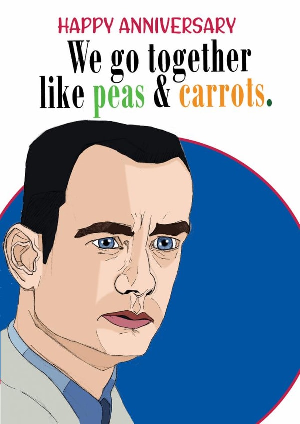 peas carrots Anniversary Card 17559 created by Graphite & Grace