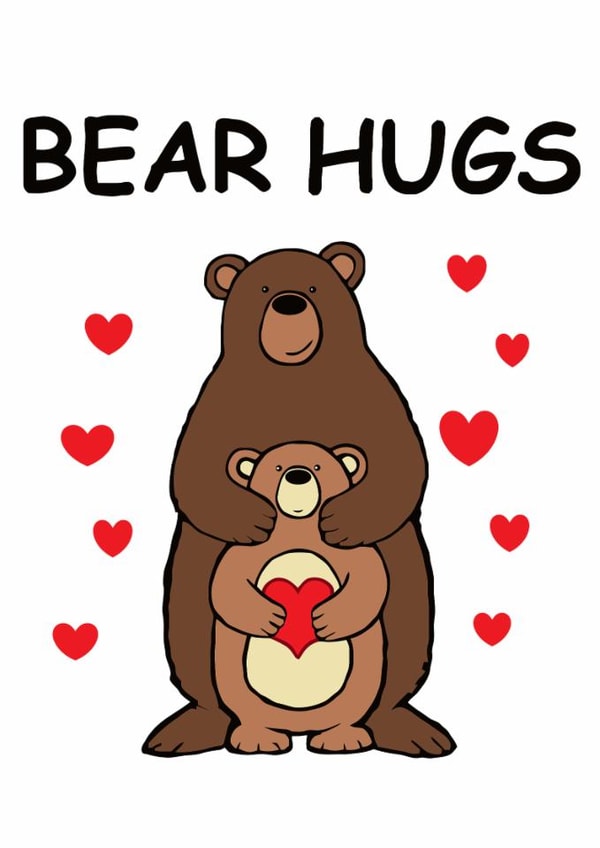 bear hugs Love & Friendship Card 13159 created by CARDTOON