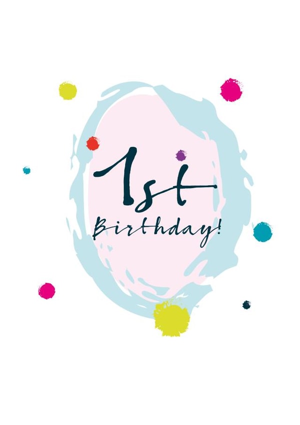 Baby 1st Birthday Birthday Card 9145 created by PAPAGRAZI