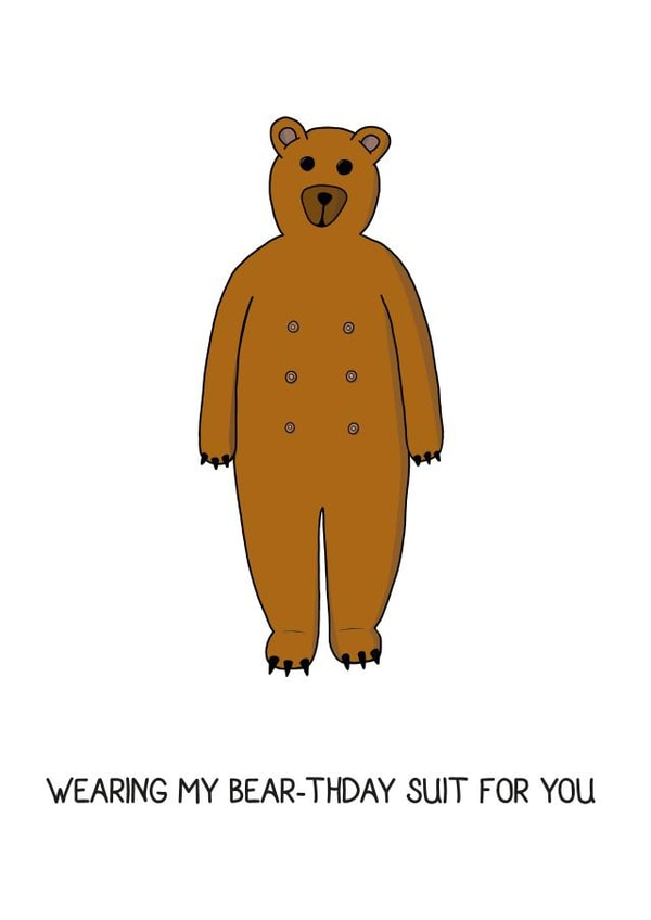 Bear Birthday Card 41460 created by Blank Faced Bear