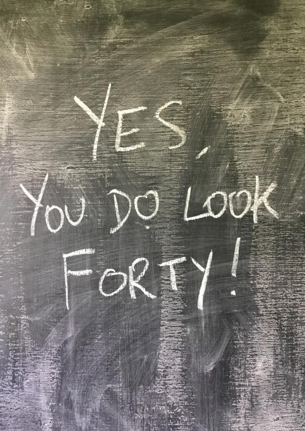 40 adult Birthday Card 15105 created by Hot Balloon Art