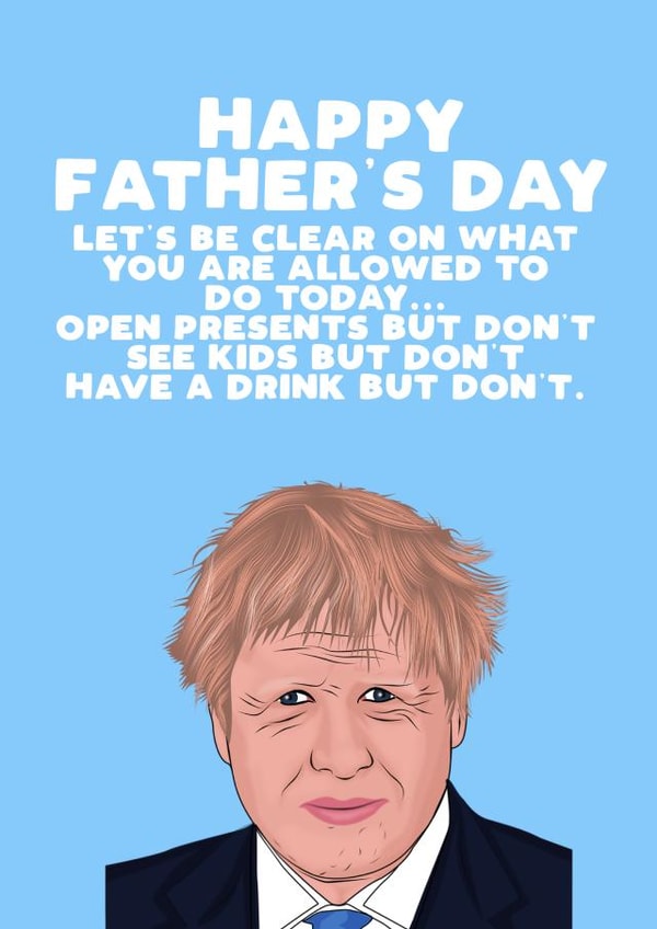 Boris Johnson Father's Day Card created by Filthy Sentiments