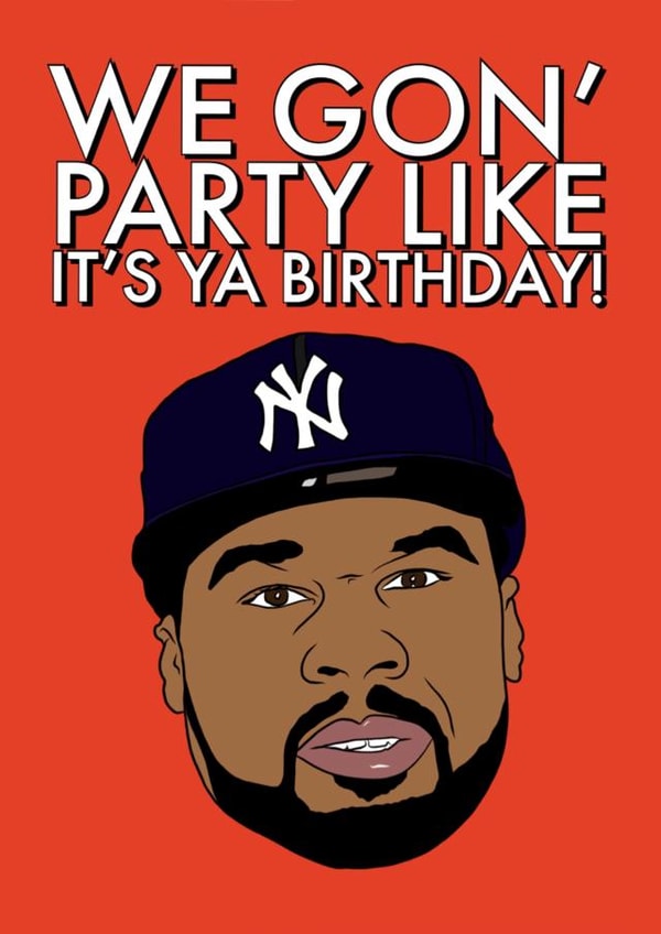 50cent rap Birthday Card 10427 created by Keepseyshop