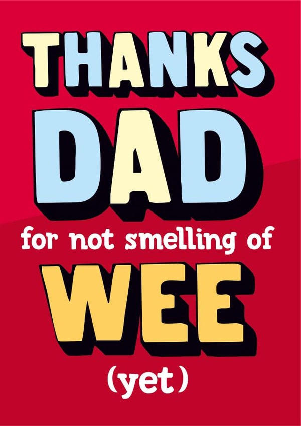 Thanks Dad Father's Day card created by Dean Morris Cards