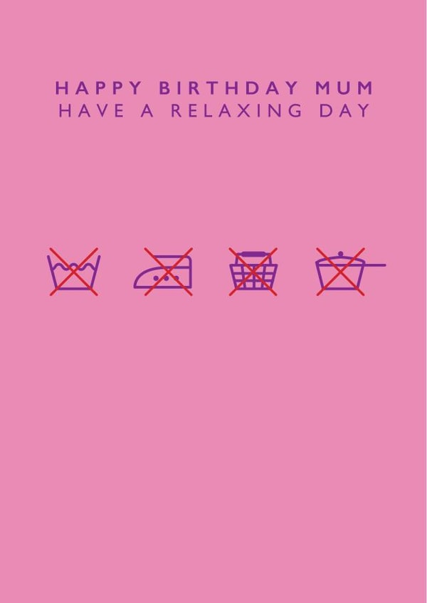 mum relaxing Birthday Card 18007 created by LOVEDAY DESIGNS on Thortful