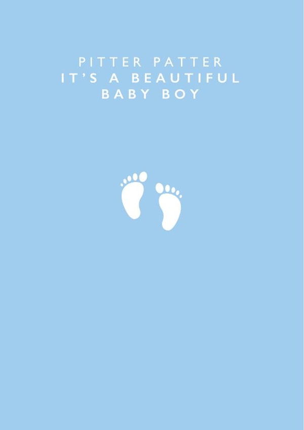 pitter patter New Baby Card 42686 created by LOVEDAY DESIGNS on Thortful