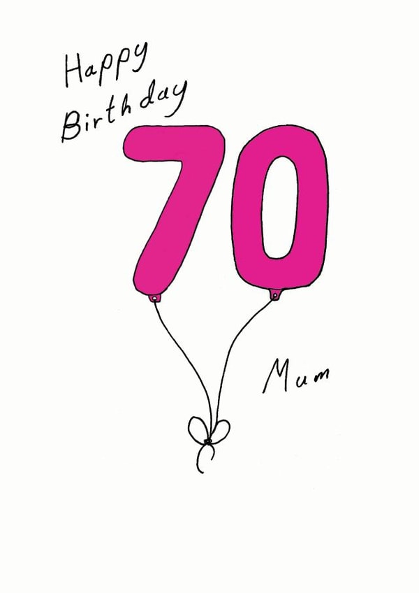 mum 70 Birthday Card 7059 created by A Ray of Sunshine Cards