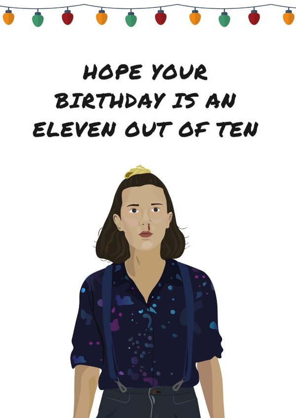 stranger things eleven Birthday Card 17468 created by TEA Designs
