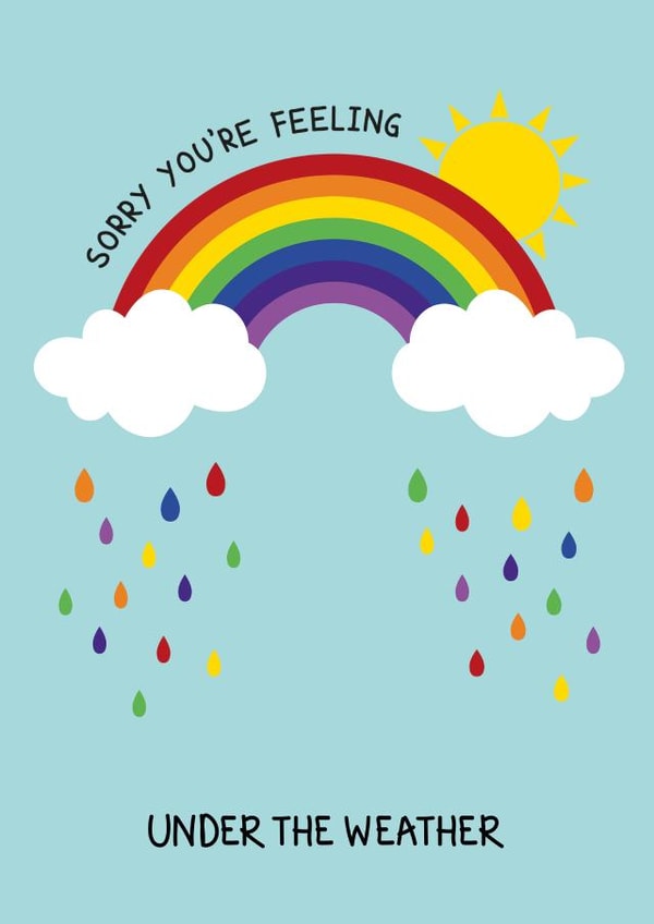 rainbow get well soon Just because Card 17344 created by Holly Tillier