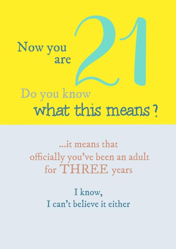 21 21st Birthday Card 17521 created by Tutti Frutti Designs