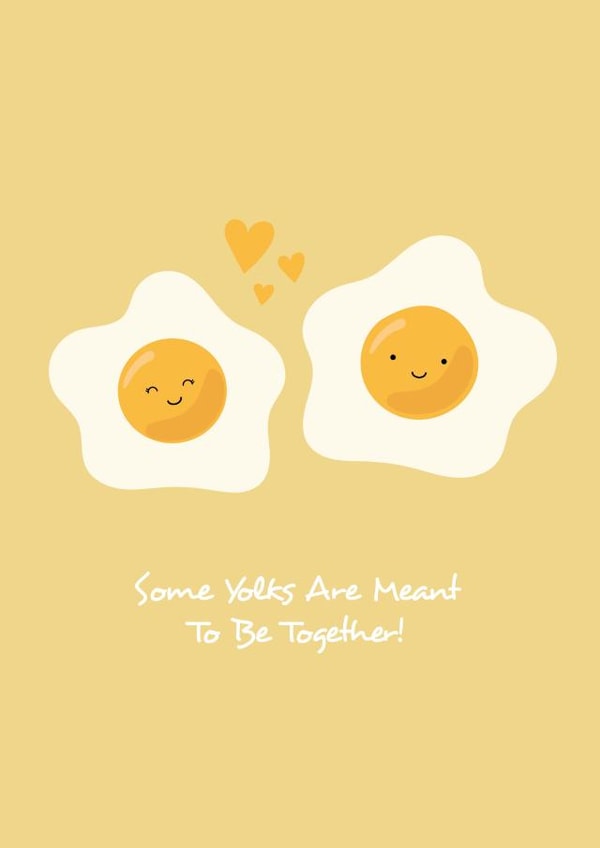 eggs pun Anniversary Card 17533 created by emily.reevedesigns
