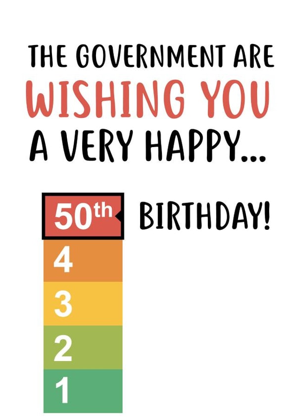 50th 50 Birthday Card 33618 created by @linesbehind