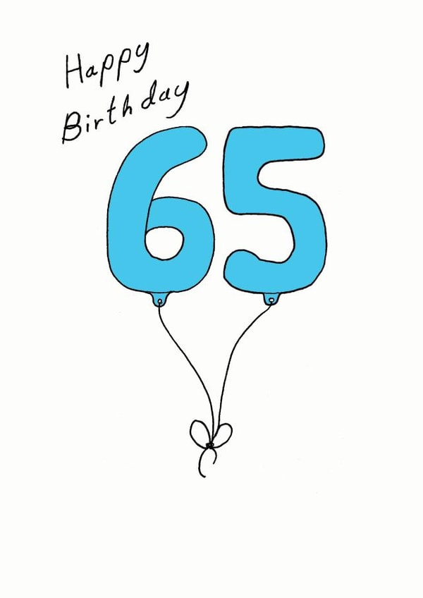 65 65th Birthday Card 7067 created by A Ray of Sunshine Cards