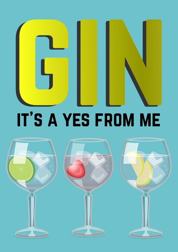 Funny Gin card created by Doodle Dot Design Co