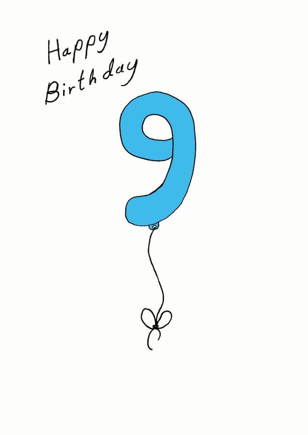 9 9th Birthday Card 7074 created by A Ray of Sunshine Cards