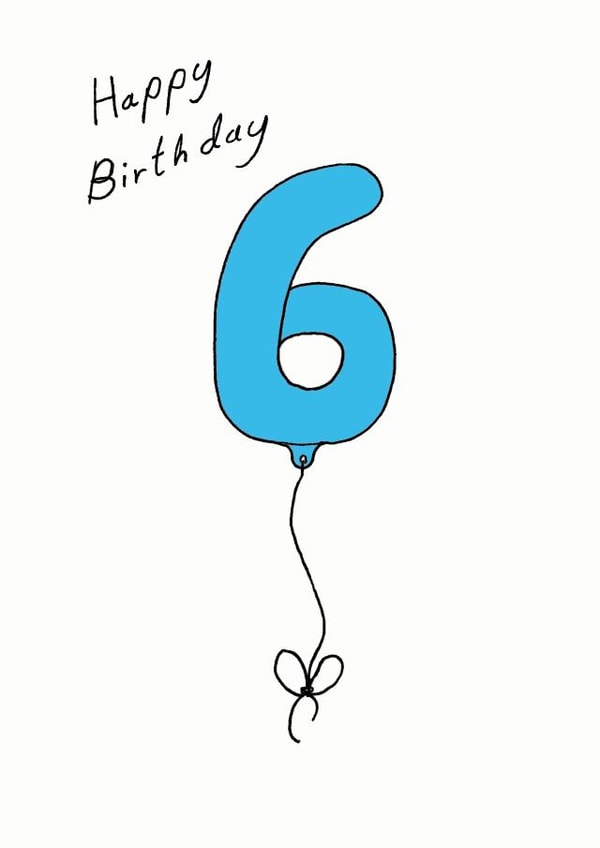 six 6th Birthday Card 7077 created by A Ray of Sunshine Cards